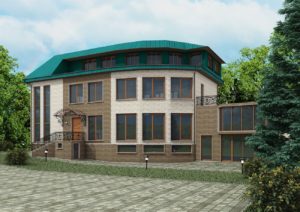 Дизайн фасада коттеджа 01_3_01 EFX3353 EFF0921