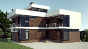 Дизайн фасада загородного дома 01_02