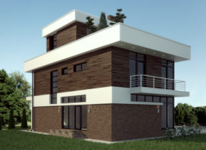 Дизайн фасада загородного дома 01_06